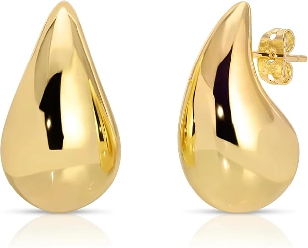 JEWELS Pendientes pequeños con forma de lágrima para mujer