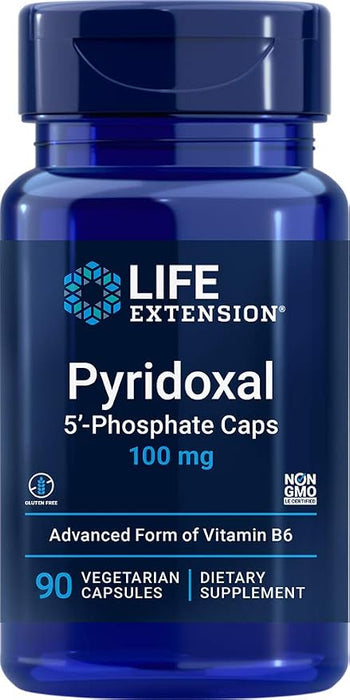 Life Extension Piridoxal 5-Fosfato Cápsulas 100 mg P5P, 90 Cápsulas Vegetales