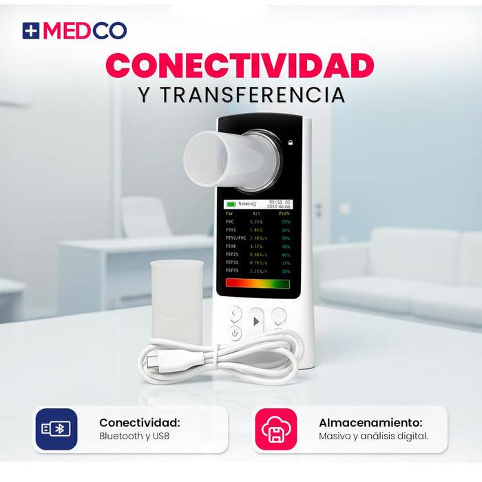 CONTEC SP80B Espirómetro Bluetooth portátil para espirometría de función pulmonar