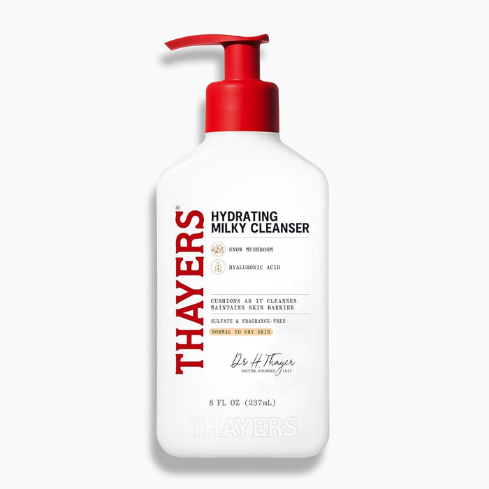 THAYERS Limpiador Facial Hidratante Lechoso con Hongo de Nieve Tremella y Ácido Hialurónico, 237ml