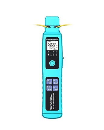 Identificador de fibra óptica a batería -50-26 dBm – Herramienta 5 en 1 con medidor