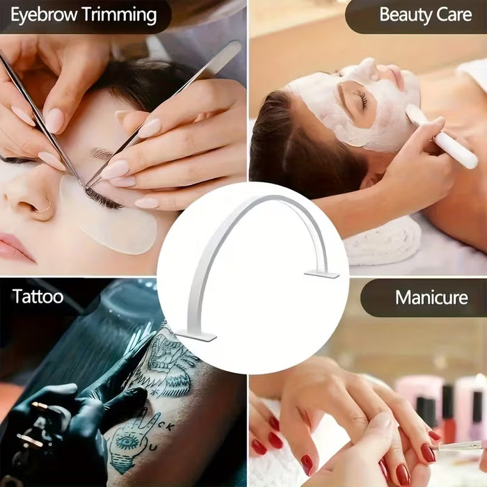 1 Lámpara LED de Uñas en Cuarto de Luna con 3 Modos de Color y Brillo Regulable, Lámpara de Uñas