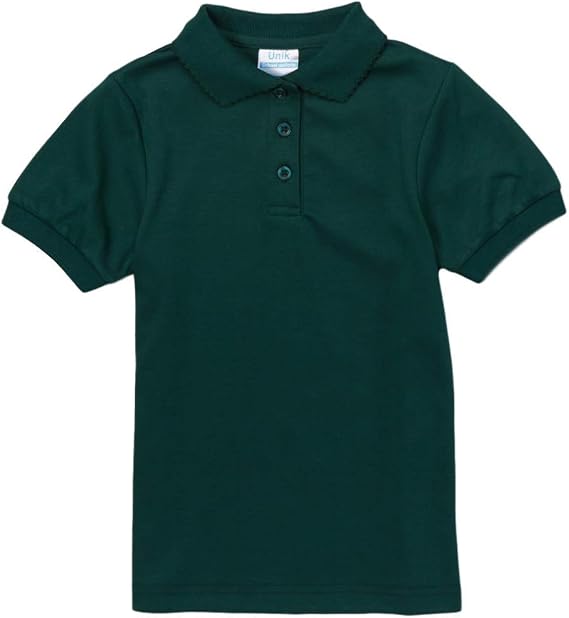 unik Uniform - Polo de Manga Corta para niña, Hunter Green