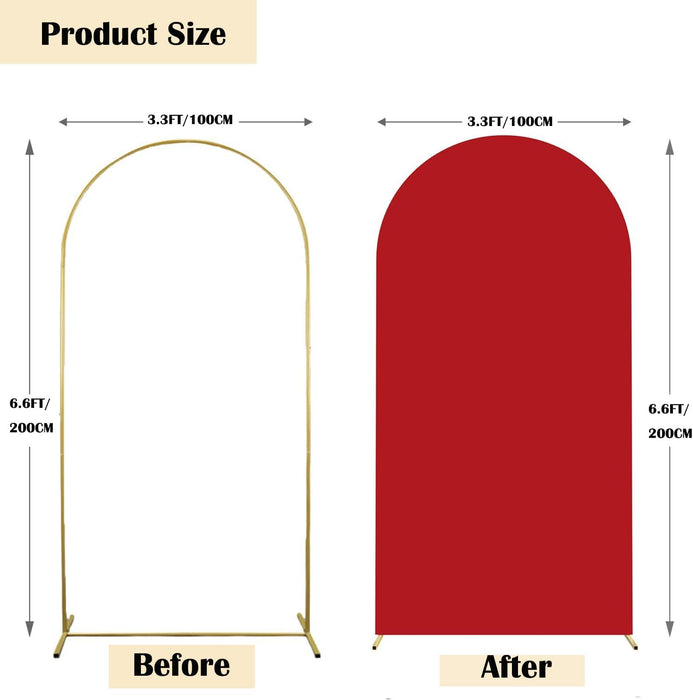 Funda para Arco de Boda de 6.6 Pies de Spandex Ajustada Elástica para Soportes de Arco