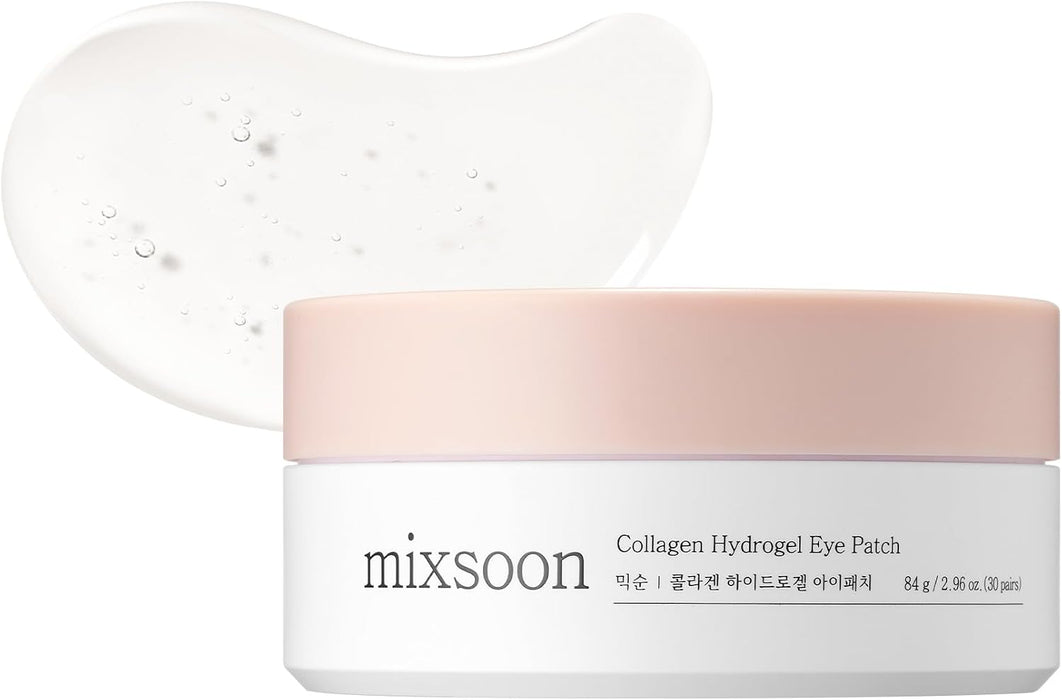 Mixsoon parches de hidrogel de colágeno para ojos, mascarilla hidratante en gel (30 pares)