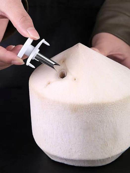 1 perforador de coco de acero inoxidable