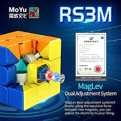 Cuberspeed Cubo de velocidad  Moyu RS3M Maglev Insignia 3x3 sin adhesivo