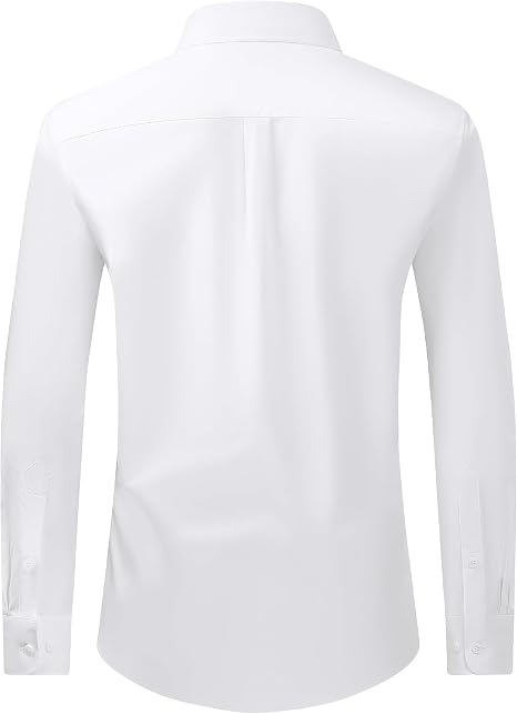 Alimens & Gentle Camisa de vestir para hombre, ajuste regular, elástica
