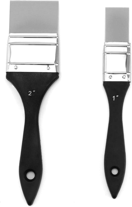 QWORK 2pcs Pincel de pintura, pincel moldeador de color de silicona flexible