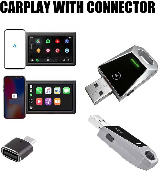 Adaptador Carplay, Convierte el Sistema Original de Cableado a Inalámbrico