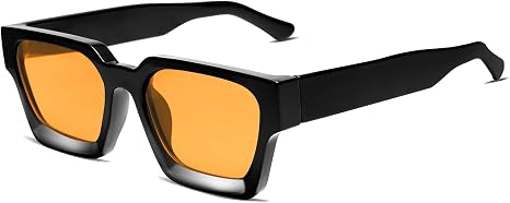 Gafas de sol cuadradas gruesas para hombre y mujer, estilo retro, rectangulares