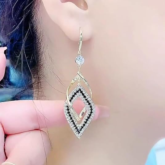 Aretes colgantes de oro infinito para mujer