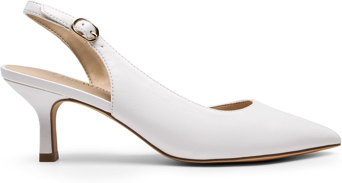 Zapatos de tacón bajo con tira trasera y punta cerrada de DREAM PAIRS para mujer