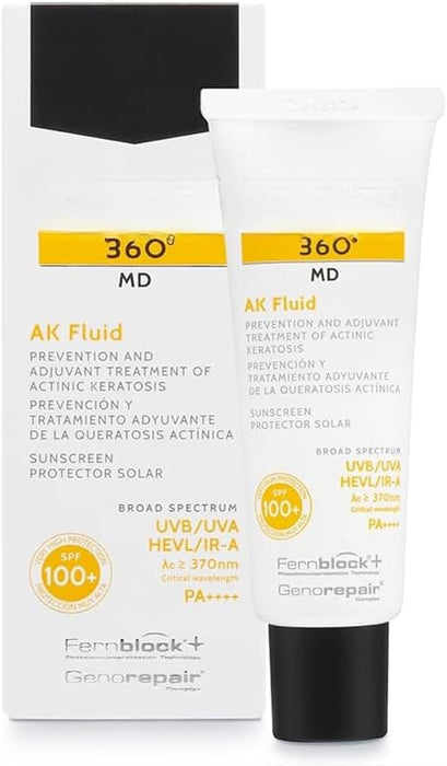 Helio.care AK Fluid, protector solar, protección de espectro completo SPF100, hecho para pieles sensibles, incluye 1.7 fl oz
