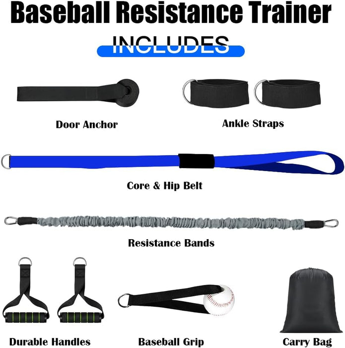 Banda de resistencia Davllin Core & Hip Belt para béisbol y sóftbol, ayuda de entrenamiento para lanzadores