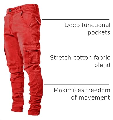 HUNGSON Pantalones de mezclilla elásticos ajustados de corte slim para hombre