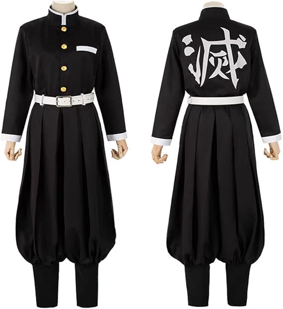 Disfraz de cosplay de Rengoku, uniforme de anime con peluca