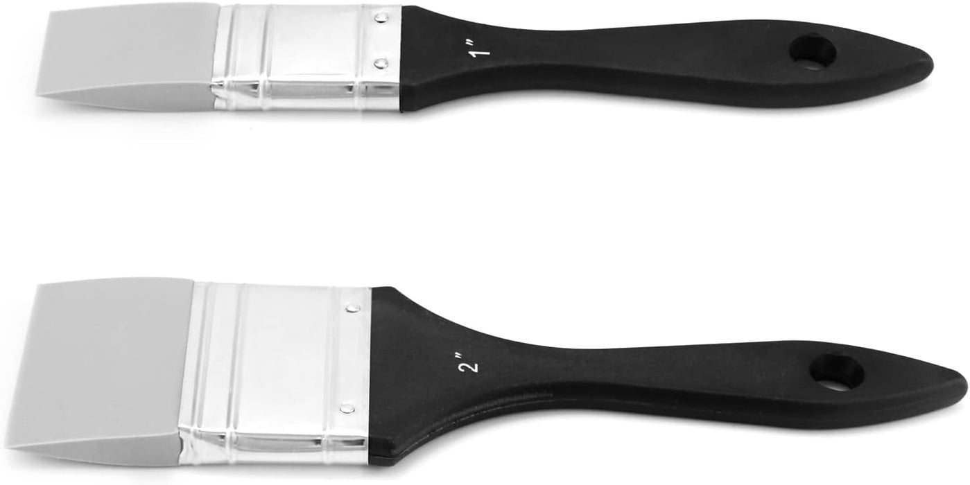 QWORK 2pcs Pincel de pintura, pincel moldeador de color de silicona flexible