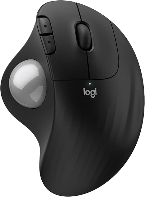 Logitech Ergo M575S Ratón inalámbrico de Trackball, mouse ergonómico inalámbrico con Bluetooth
