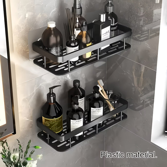 Juego de 2 organizadores de baño sin taladro para ducha montados en la pared
