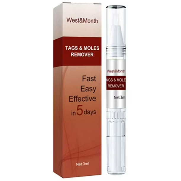 Lápiz líquido para eliminar verrugas genitales Wipeoff Tags & Moles Remover, 3 ml