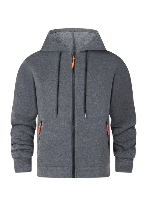 Sudadera con Capucha y Cremallera Acolchada de Moda Deportiva Casual