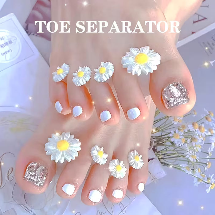 Juego de 8 Separadores de Dedos en Forma de Flor, para Pedicura y Manicura