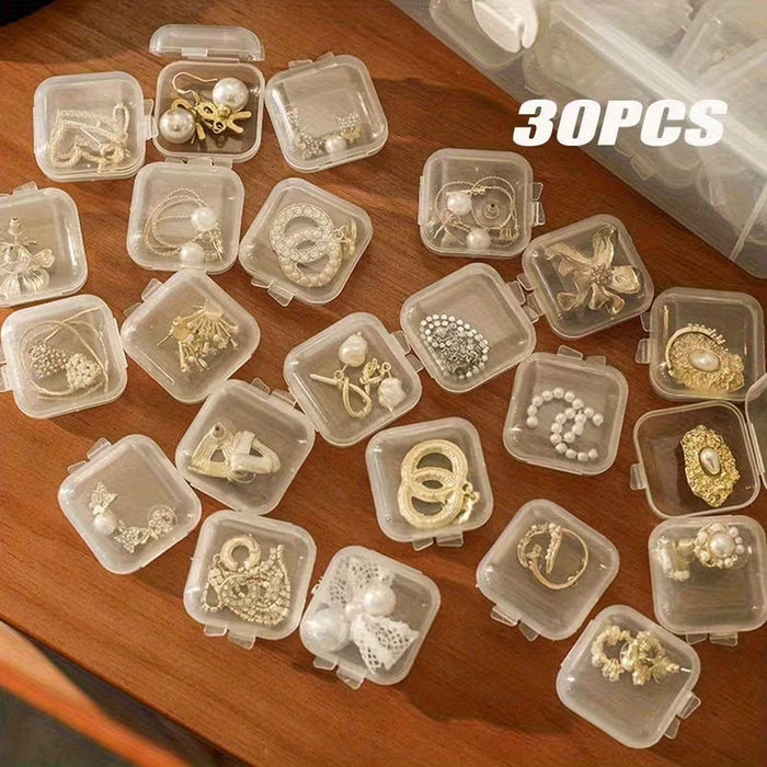 30pcs Mini Contenedores Cuadrados Adecuados para Aretes