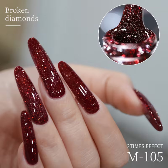 Pegamento de diamante intermitente nuevo arte de uñas espejo disco brillante
