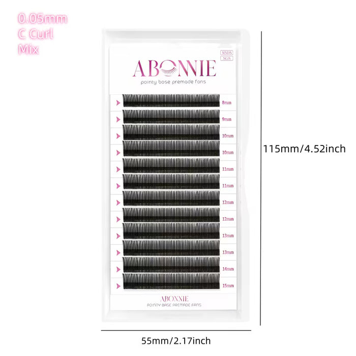 ABONNIE 12 Filas Pestañas de Hada Florales 5D Estilo Mixto Extensiones de Pestañas
