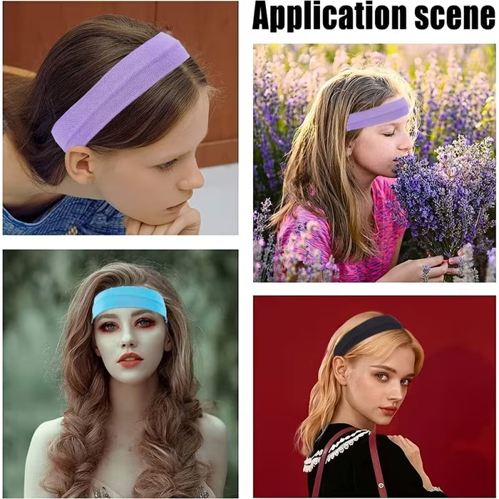 20 piezas de banda elástica de alta elasticidad de color aleatorio, banda para el cabello de yoga