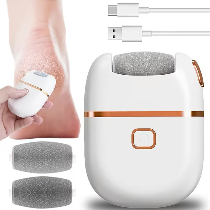 Lima Eléctrica Recargable para Pies - Exfoliador Portátil con 3 Cabezales de Repuesto