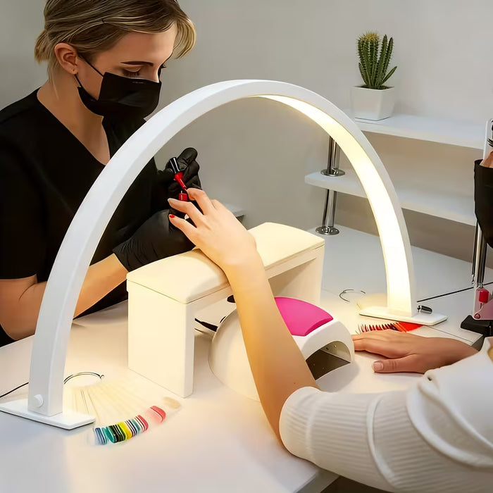 1 Lámpara LED de Uñas en Cuarto de Luna con 3 Modos de Color y Brillo Regulable, Lámpara de Uñas