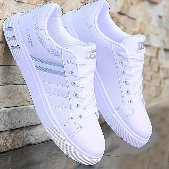 Zapatillas deportivas bajas con cordones para hombre, con suela de PVC antideslizante