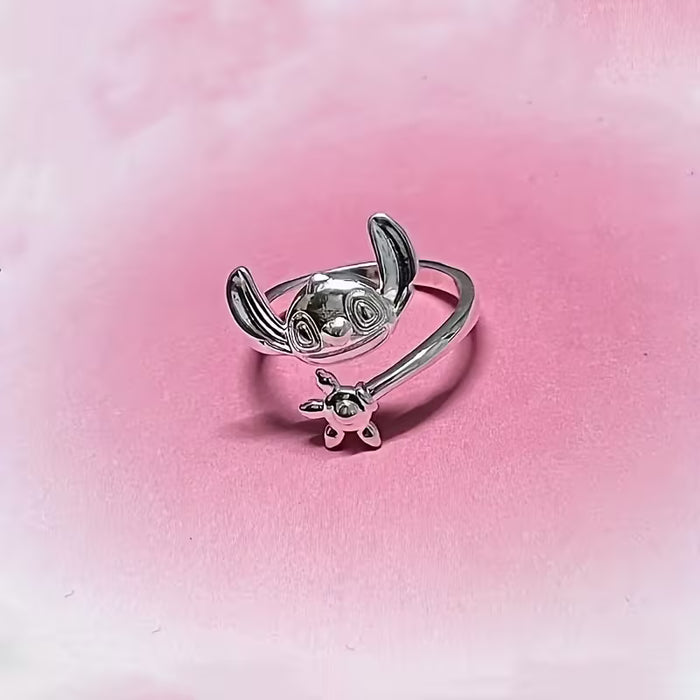 1 Anillo Elegante Inspirado en Stitch - Temática Animal Vintage