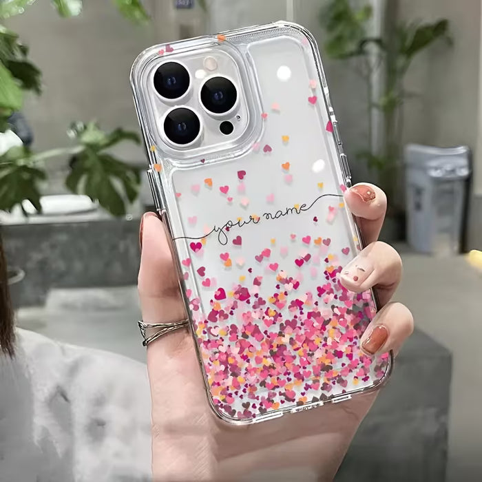 Funda Suave con Arena Fluyente en Forma de Corazón para iPhone 11 Pro Max