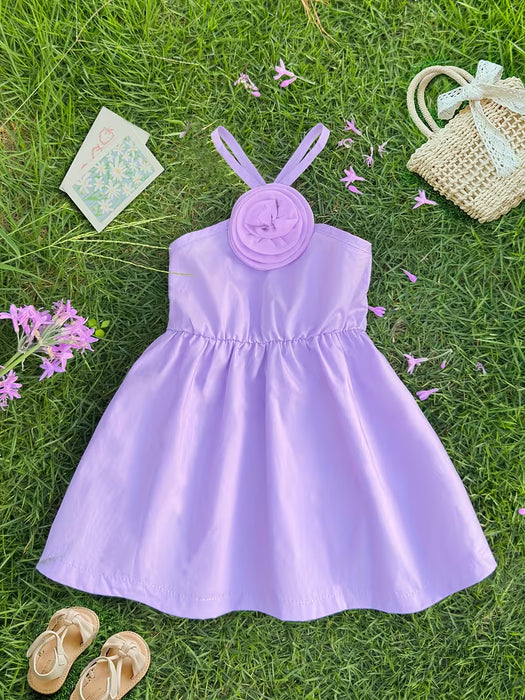 Vestido sin tirantes con cuello de tirante halter para niña, bonito y elegante