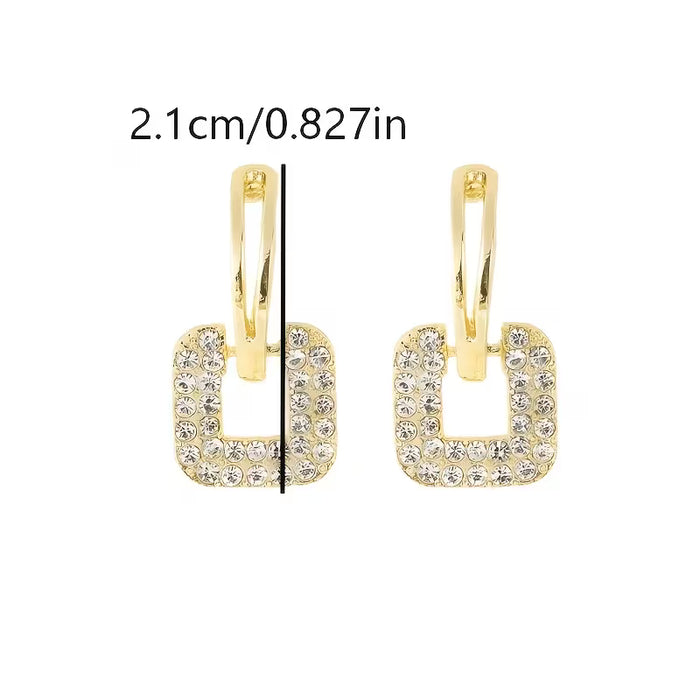 Un par de aretes de lujo ligero de moda para mujer