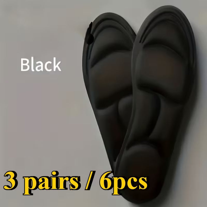 6 piezas/3 pares Plantillas Deportivas Cómodas Suaves Transpirables, Plantillas Casuales