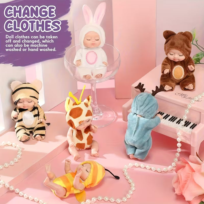 6pcs muñecas Bebé, Muñecas de Hadas Estilo Jungla