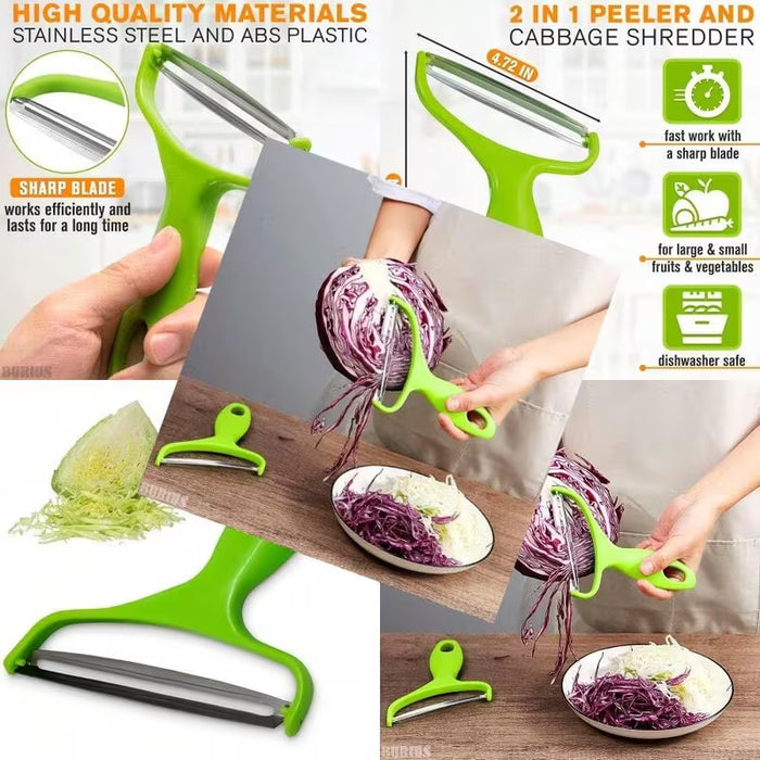 Rallador de Verduras de Acero Inoxidable para Cocina, Pelador de Manzanas y Patatas, Rallador de Col