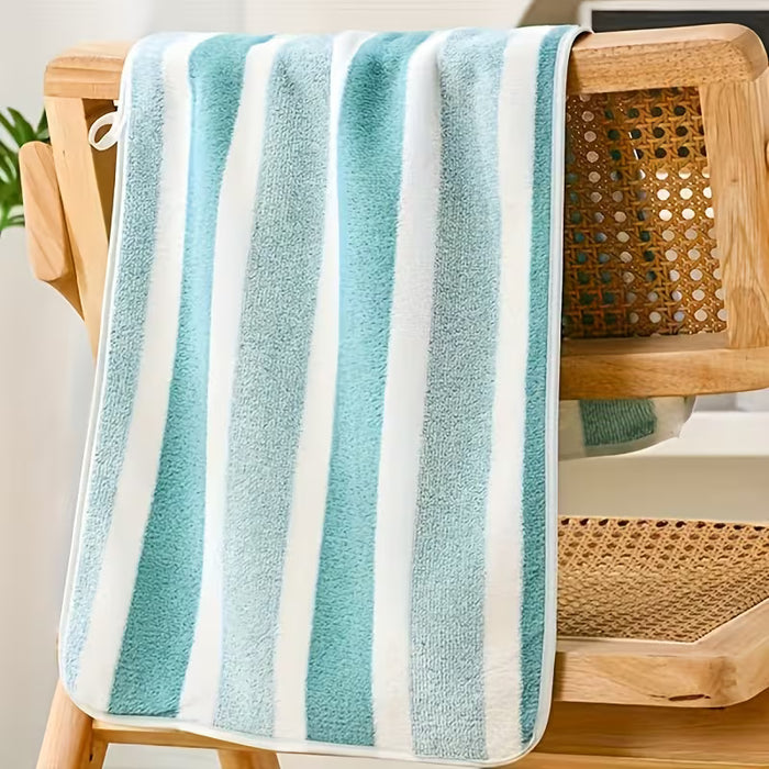 Juego de Toallas a Rayas de Lujo y Elegante, Súper Absorbente para el Hogar