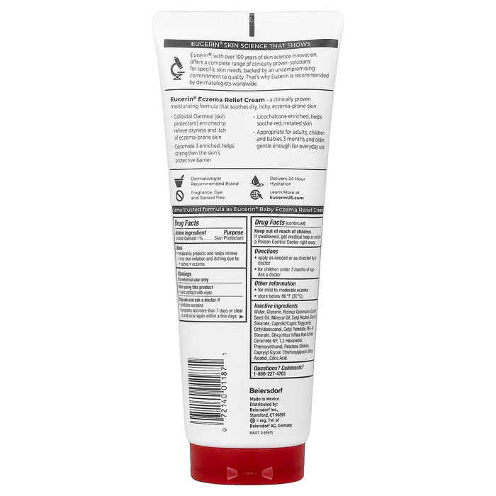 Eucerin, Crema para el alivio del eccema, sin perfume, 226 g (8 oz)