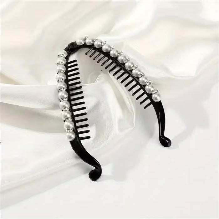 1 pieza para el Cabello, para Cola de Caballo Negra, Vertical de Acrílico Tipo Plátano