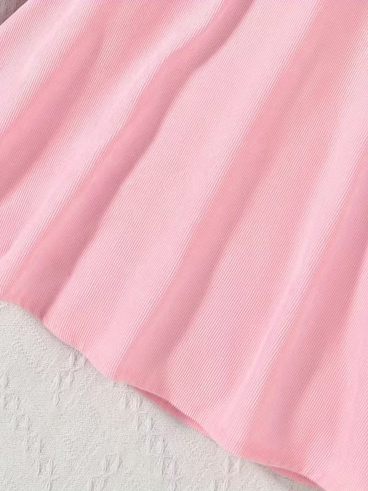 Conjunto de 2pcs para niñas, top de manga larga con tirantes ajustables