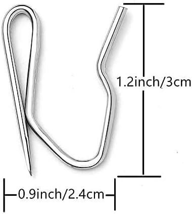58 ganchos de metal para cortinas, Nydotd - Ganchos de níquel chapados en acero inoxidable plateado - Quierox - Tienda Online