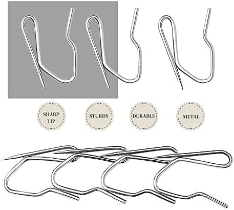 58 ganchos de metal para cortinas, Nydotd - Ganchos de níquel chapados en acero inoxidable plateado - Quierox - Tienda Online