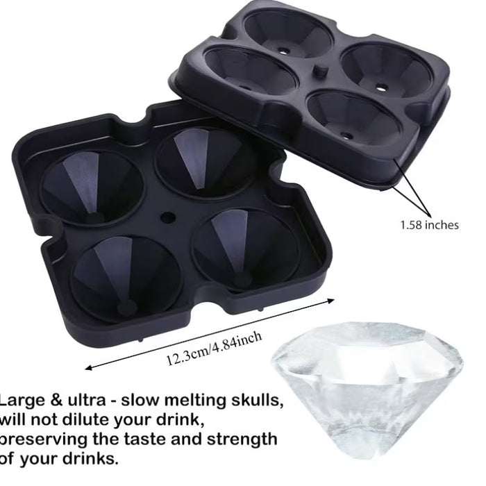 Moldes de Hielo de Silicona 3D Grandes, Adecuados para Whiskey, S y Bebidas