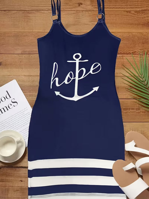 Vestido Casual de mujer Sin Tirantes de Verano con Estampado de Rayas