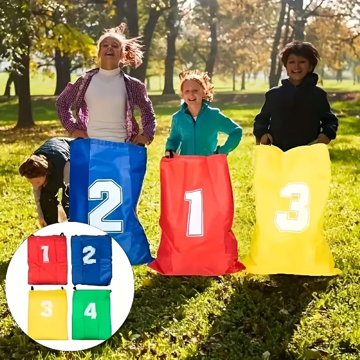4 Pcs Bolsas de Juego de Papas de Lona, Bolsas de Salto de Canguro para Juegos de Césped